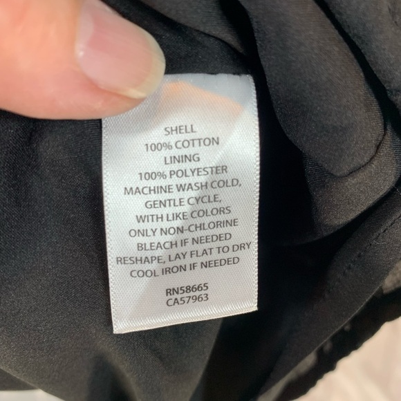 Nordstrom 100% Cotton Short Sleeve Crew Neck Midi Dress - Black - size Medium - Picture 5 of 7